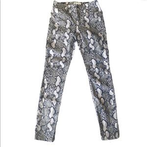 H&M Snake Print Skinny Gray Pants